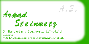 arpad steinmetz business card